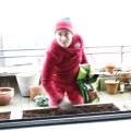 anamaria preparing the kitchen vegetable garden